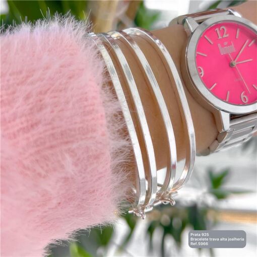 Cy5966 - Bracelete Oval 2Mmx7cm Fio Quadrado