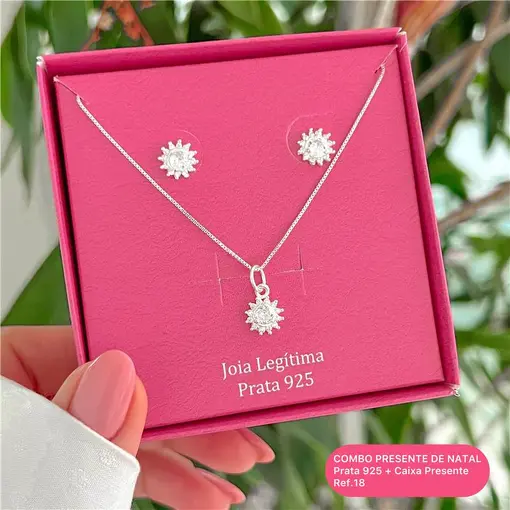 Cy18 - Combo Presente De Natal Conjunto Cristal Inteiro Cravejad