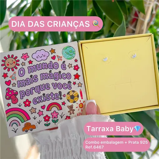 Cy6467 - Combo Dia Das Crianças Brinco Coroa Princesa Com Zircôn