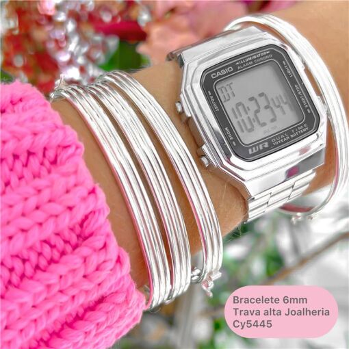 Cy5445 - Bracelete 6,5Cm Detalhe Com Fios 6Mm Espessura
