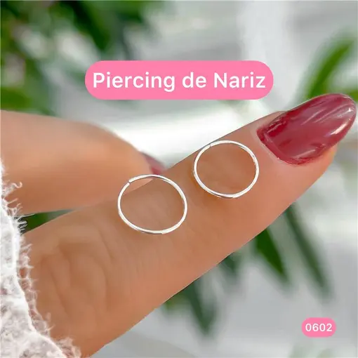 Cy0602 - Piercing para Nariz e Orelha Argola 8mm Clássica