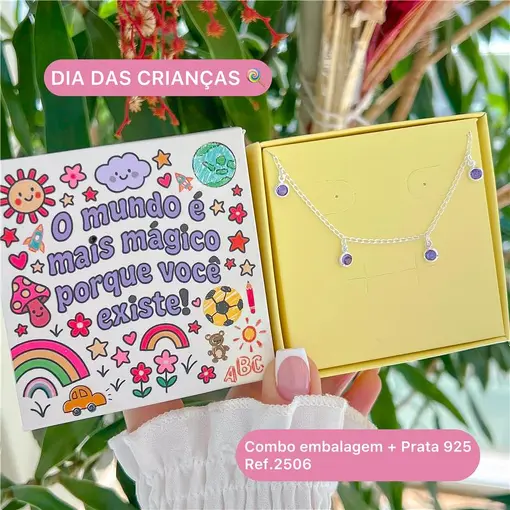 Cy2506 - Combo Dia Das Crianças Pulseira Infantil 14Cm Elo Grume