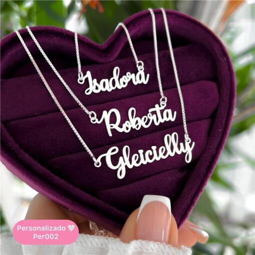 Per002 - Personalizado Colar Nome Fonte Baby