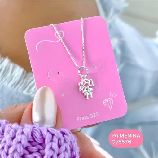 Cy5576 - Pingente Mãe de Menina Com Zircônia