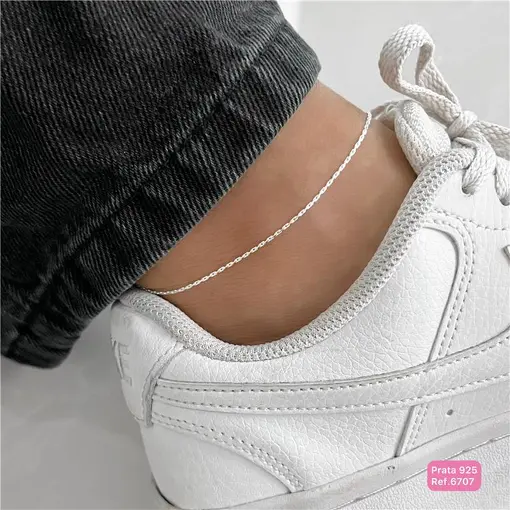 Cy6707 - Tornozeleira Elo Cadeado 24cm Fio 0,7