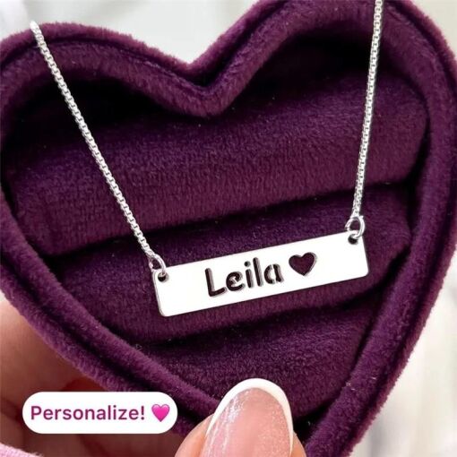 Per036 - Personalizado Colar Placa Coração