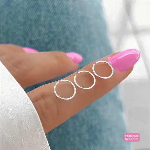 Cy0602 - Piercing para Nariz e Orelha Argola 8mm Clássica