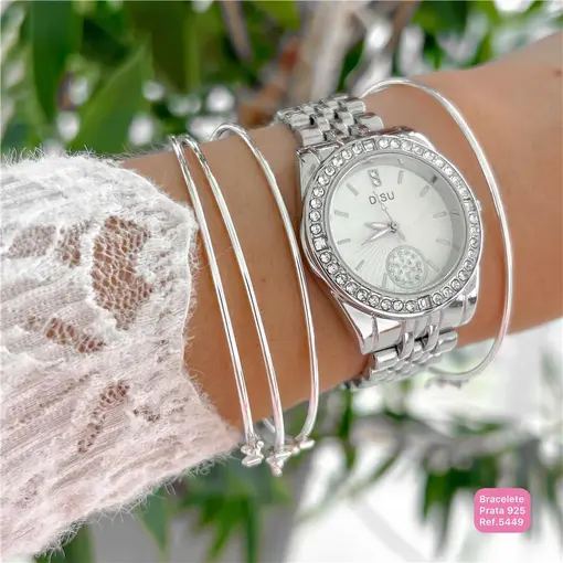 Cy5449 - Bracelete Oval 18Cm Fio 1,5Mm Trava De Segurança