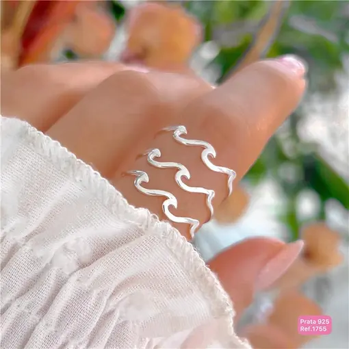 Cy1755 - Anel Onda do Mar Clássico