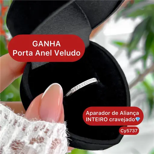 Cy5737 - Anel Aparador 2Mm Inteiro Cravejado Zircônias Cristais