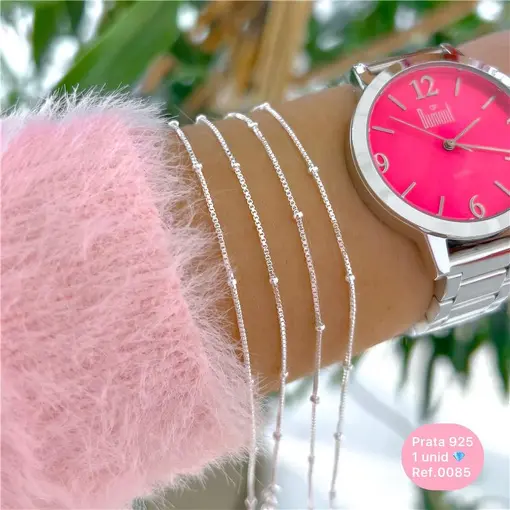 Cy0085 - Pulseira 18Cm Veneziana Com Bolinhas 2Mm