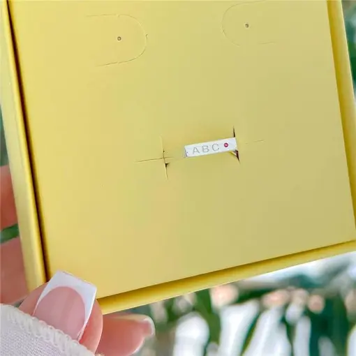 Cy6280 - Combo Dia Das Crianças Anel Infantil Abc Com Zircônia