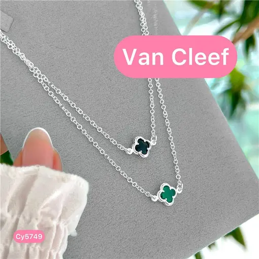 Cy5749 - Colar Van Cleef 45Cm Elo Português Trevo 10Mm
