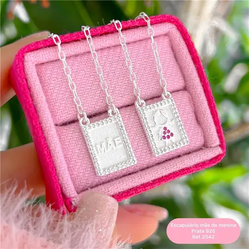 Cy2542 - Escapulário 60Cm Mãe De Menina - Mãe - Menina