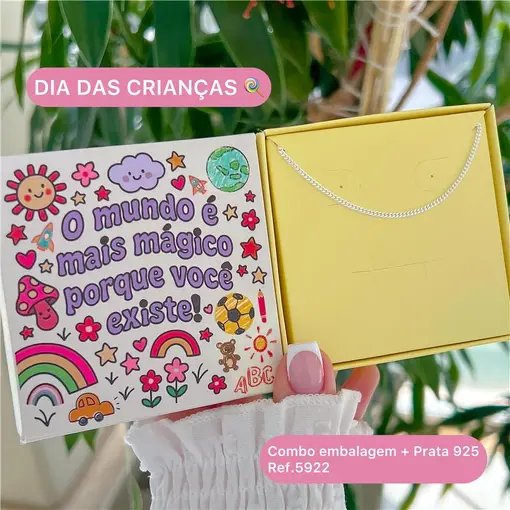 Cy5922 - Combo Dia Das Crianças Pulseira 14Cm Elo Grumet