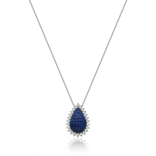 Colar linha Invisible gota zircônia