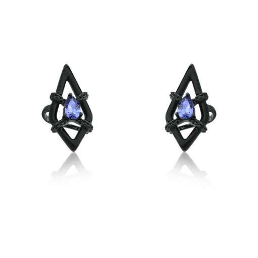 Piercing fake linha resina losango com gota