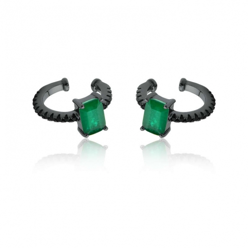 Piercing fake em prata retângulo fusion premium