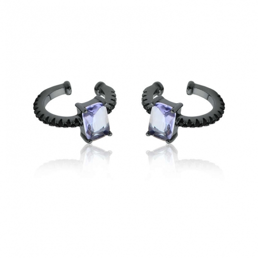 Piercing fake em prata retângulo fusion premium