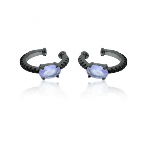 Piercing fake em prata oval fusion premium