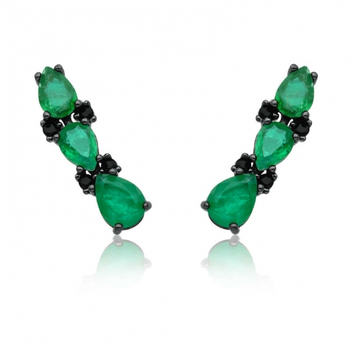 Brinco Ear cuff 3 gotas fusion premium e zircônias