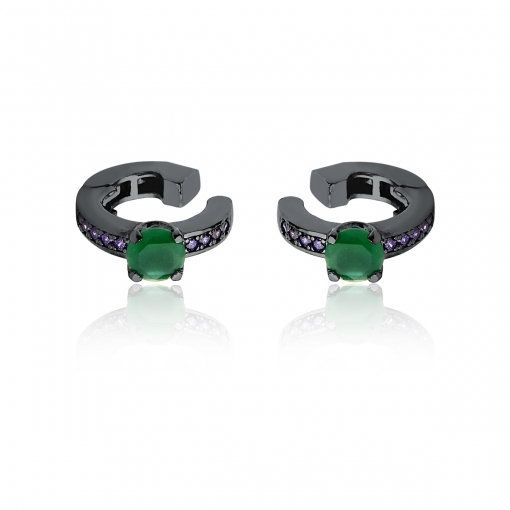 Piercing fake com zircônia redonda