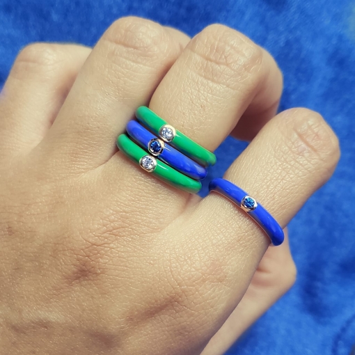 Aliança resinada com zircônia