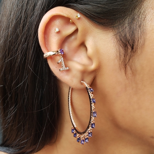 Piercing fake número 1 zircônias