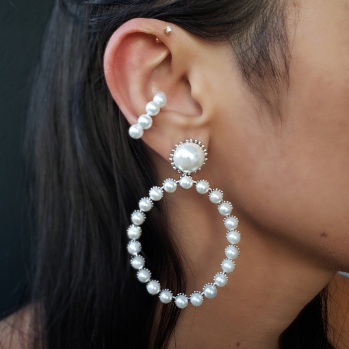 Piercing fake 5 pérolas shell
