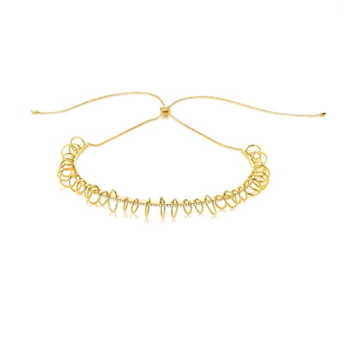 CHOKER  BANHADO AROS E FECHO SILICONE