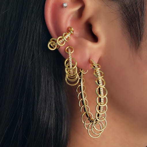 PIERCING FAKE BANHADO COM AROS