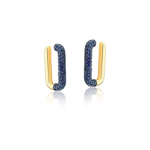 Piercing fake folheado retangular