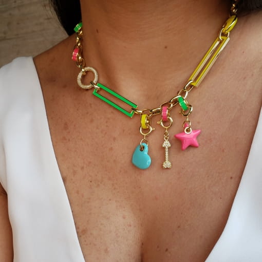 COLAR CONTRAARGOLAS PINGENTES RESINADO