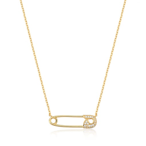COLAR PRATA925 BANHADO ALFINETE