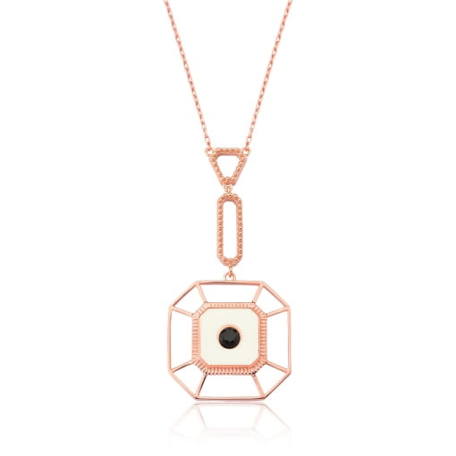 COLAR PRATA925 DIAMANTE RESINADO