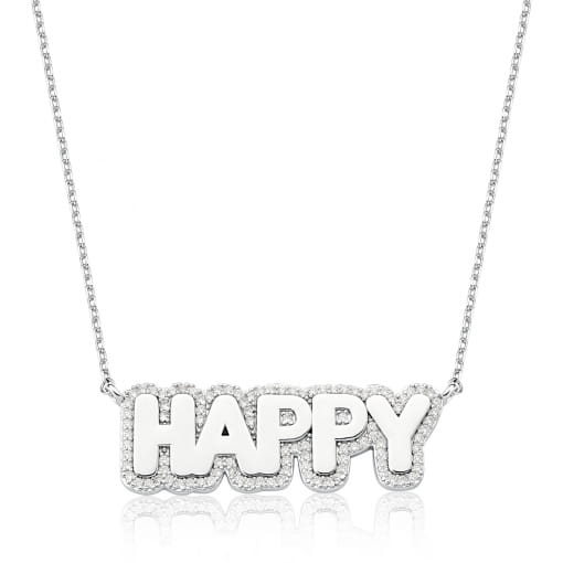 COLAR PRATA925 BANHADO HAPPY