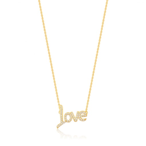 COLAR PRATA925 LOVE CRAVEJADO