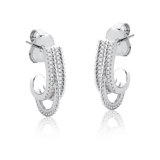 BRINCO FOLHEADO CURVADO COM ZIRCONIAS