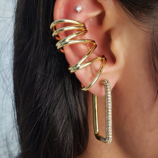 PIERCING FAKE FOLHEADO AROS LISO