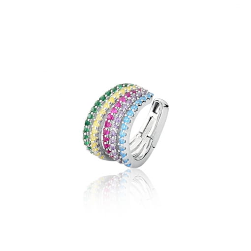 PIERCING FAKE PRATA925 BANHADO CARREIRAS CRAVEJADAS