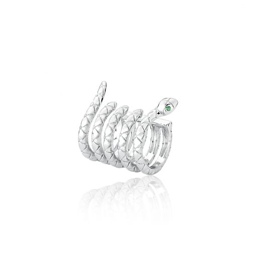 PIERCING FAKE PRATA925 BANHADO SERPENTE