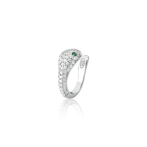 PIERCING FAKE PRATA925 BANHADO COBRA CRAVEJADA