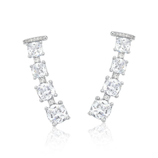 BRINCO FOLHEADO EARCUFF QUADRADOS