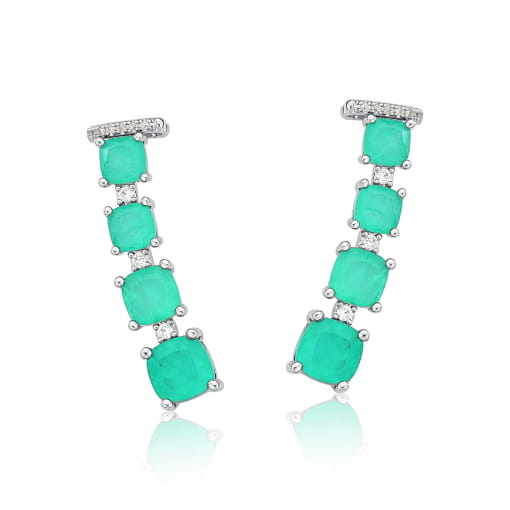 BRINCO FOLHEADO EARCUFF QUADRADOS FUSION