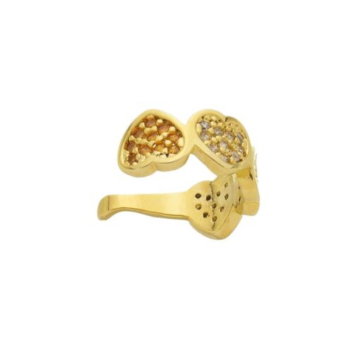PIERCING CORAÇÃO COM PEDRA COLORIDA