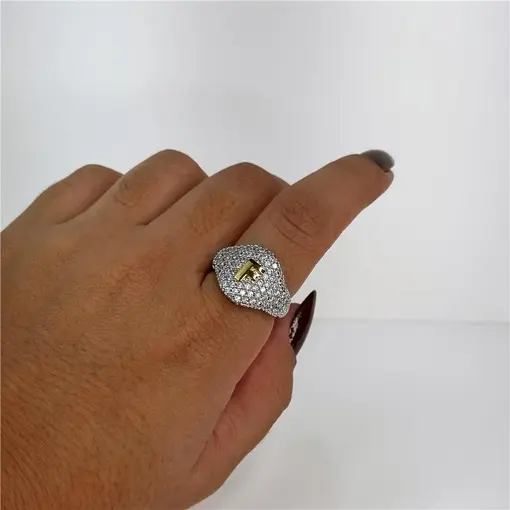 ANEL CRAVEJADO LETRA LETRA F