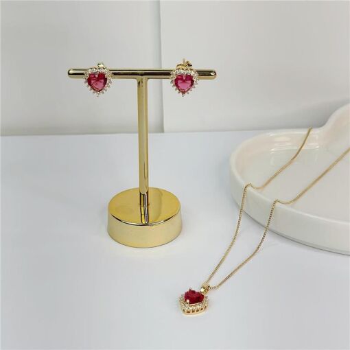 CONJUNTO CORAÇÃO CRAVEJADO