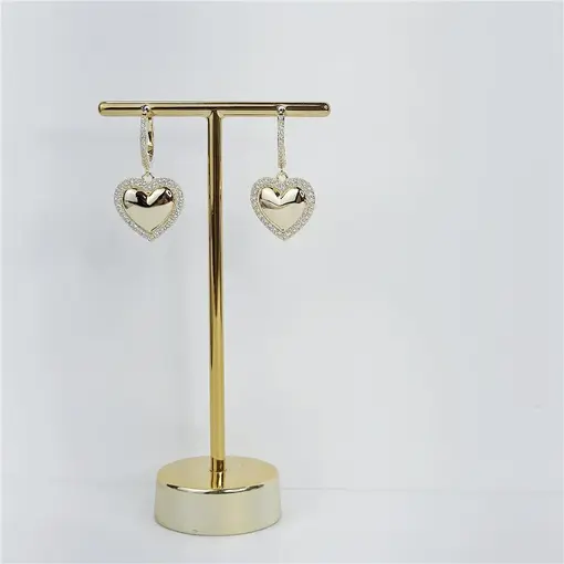 BRINCO ARGOLA CRAVEJADA CORAÇÃO