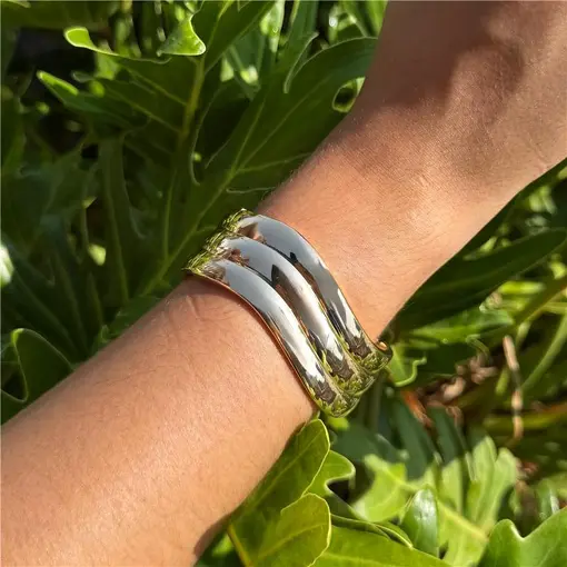 BRACELETE ARTICULADO RISCADO ORGÂNICO