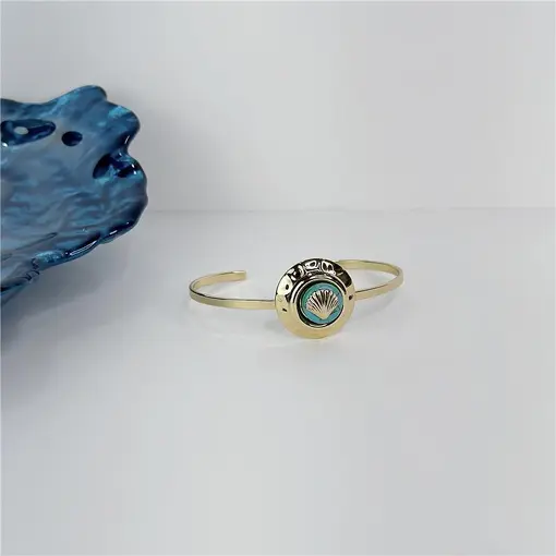 BRACELETE REDONDO ORGÂNICO CONCHA